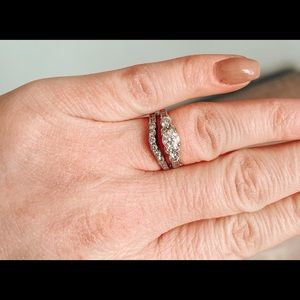 Diamond Wedding Band Set